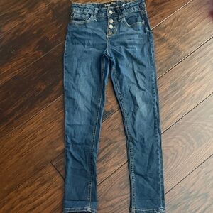 Indigo Rein Dark Blue Button-Fly Jeans